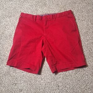 Tommy Hilfiger Men's Flex Casual Chino 9" Stretch Shorts Men's Size 36 Red